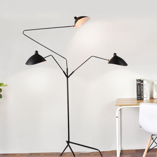 Step into Design F8703 Lampa stojąca CRANE-3F czarna 210 cm