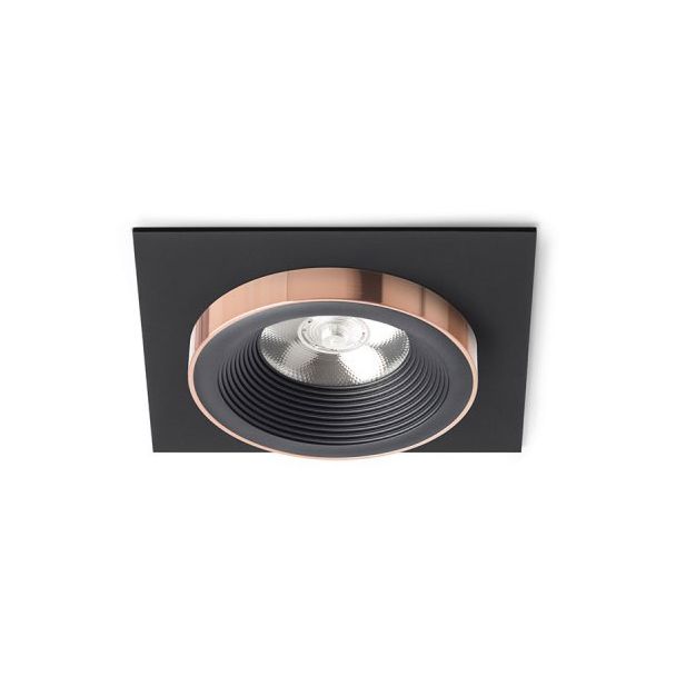 RENDL R13254 SHARM SQ I wpuszczana czarna/czarna miedź 230V LED 10W 24° 3000K