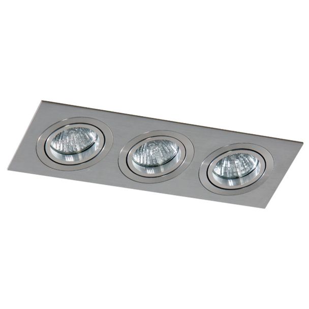 AZZARDO SN-6813S-ALU / AZ2441 Caro 3 Square (aluminium) Lampa wpuszczane