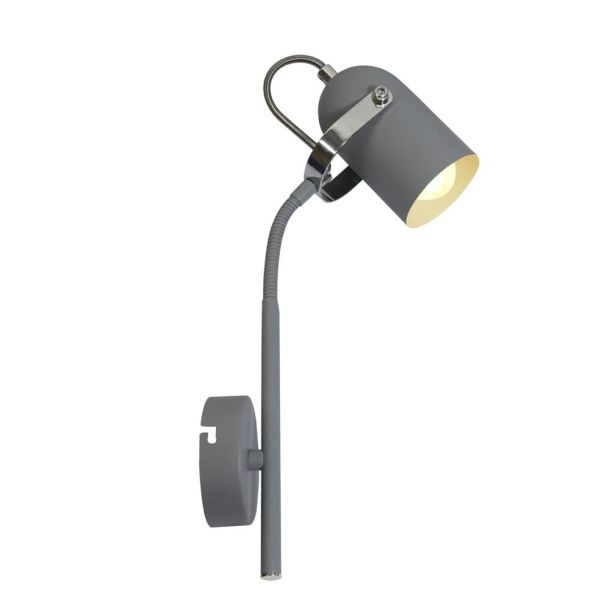CANDELLUX 91-66527 GRAY KINKIET NA WYSIĘGNIKU 1X40W E14 SZARY