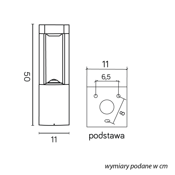 SU-MA Fan Kwadrat FKW-500 Oprawa stojąca