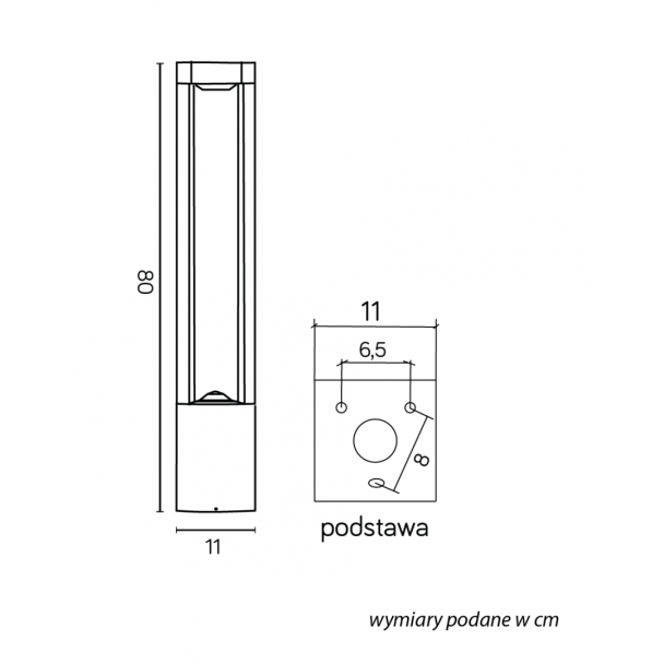 SU-MA Fan Kwadrat FKW-800 Oprawa stojąca