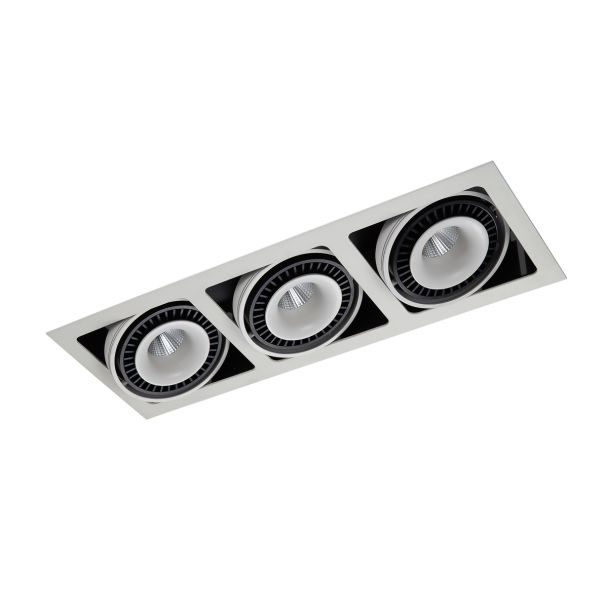 ITALUX GL7116-3/54W WH+BL Alesso lampa podtynkowa biały,czarny 3000K