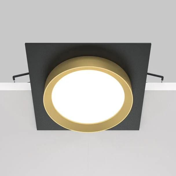 MAYTONI DL086-GX53-SQ-BG Hoop Downlight czarny,złoty