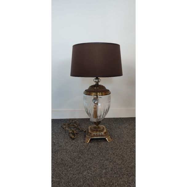 WYPRZEDAŻ KUTEK ESTI EST-LG-1(P) Klasyczna lampa stołowa z abażurem