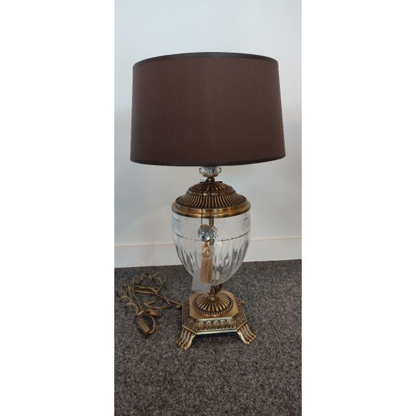 WYPRZEDAŻ KUTEK ESTI EST-LG-1(P) Klasyczna lampa stołowa z abażurem