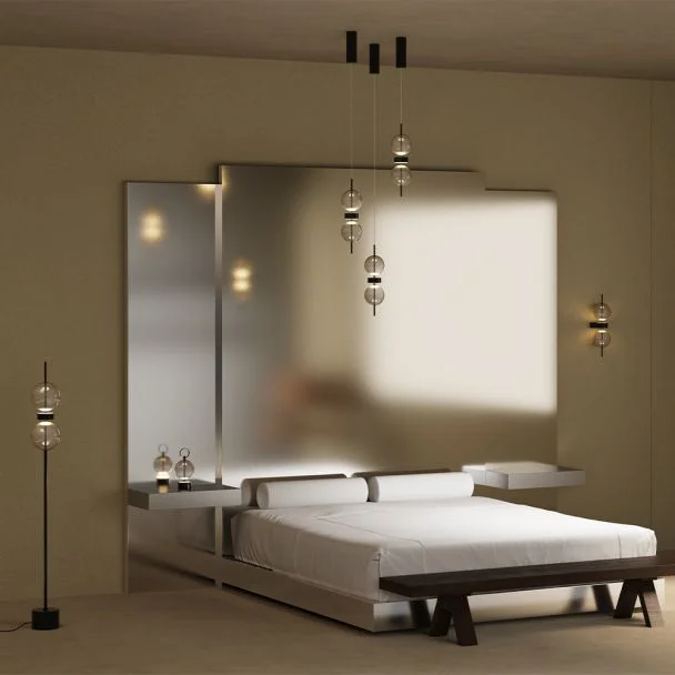 MAYTONI MOD478FL-L15B3K lampa podłogowa Double Moon 3000K 15W