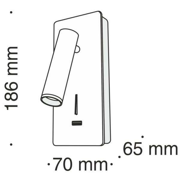 MAYTONI C041WL-L3B3K Mirax lampa ścienna czarny