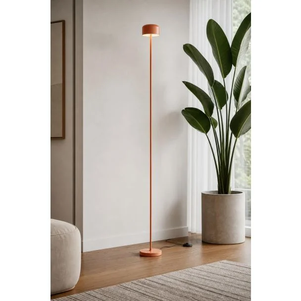 TK-LIGHTING 19008 NOA SALMON LAMPA PODŁOGOWA LED — wizualizacja aranżacji AI
