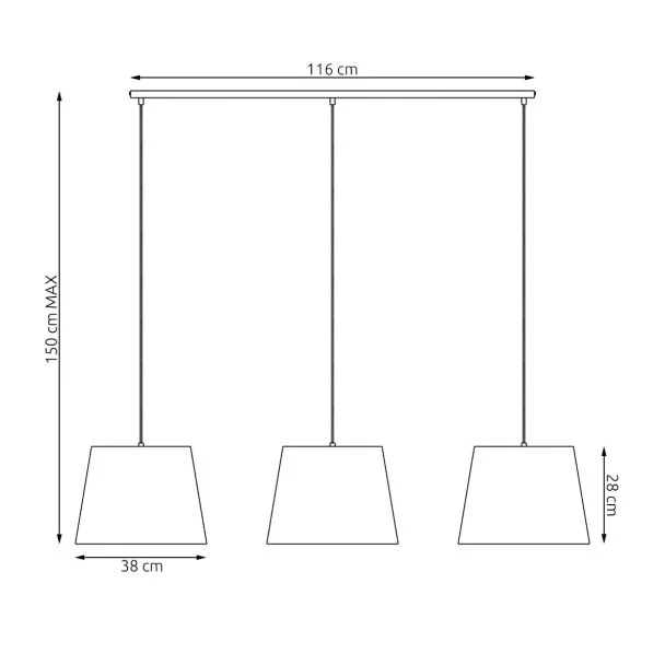 EMIBIG 1406/3 EPOCA 3 MIX lampa wisząca