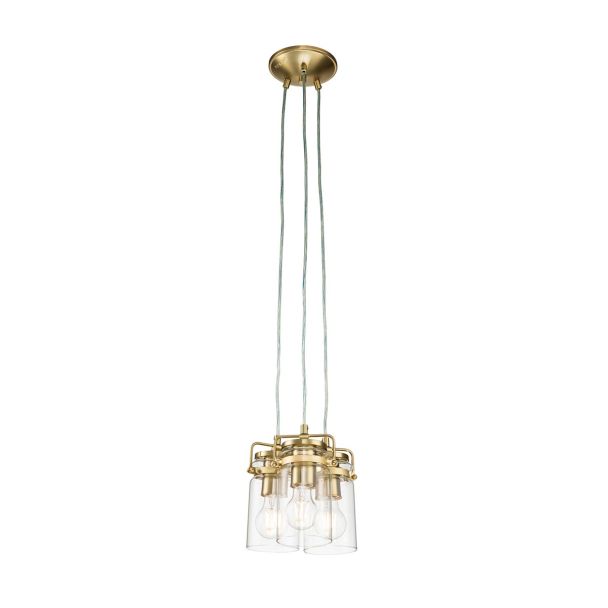 ELSTEAD KL-BRINLEY3-BB Lampa wisząca Brinley - 3 PŁ - Szczotkowany mosiądz