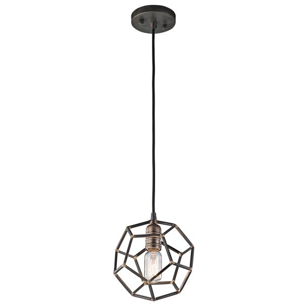 ELSTEAD KL-ROCKLYN-MP-RS Mała lampa wisząca Rocklyn - 1 PŁ - Surowa stal
