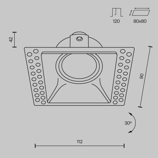 MAYTONI DL042-01-SQ-B Dot Downlight czarny