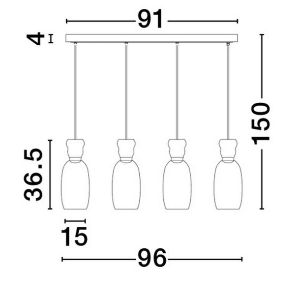 LUCES EXCLUSIVAS LAMPA WISZĄCA PERENE LE44469