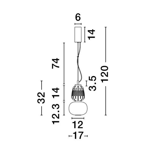 LUCES EXCLUSIVAS LAMPA WISZĄCA ARROYOS LE44494