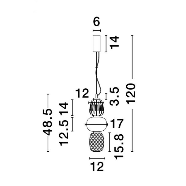 LUCES EXCLUSIVAS LAMPA WISZĄCA ARROYOS LE44495