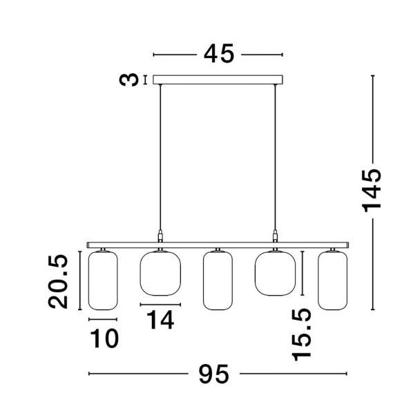 LUCES EXCLUSIVAS LAMPA WISZĄCA ANUCO LE44612