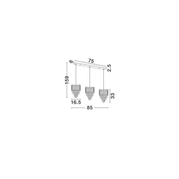 LUCES EXCLUSIVAS PELAVRO LE45106 lampa wisząca