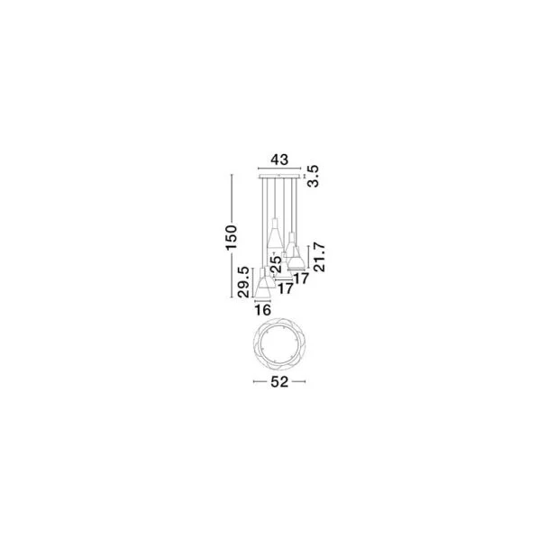 LUCES EXCLUSIVAS SARDUNO LE45139 lampa wisząca
