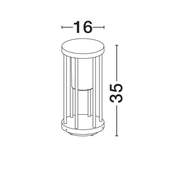 LUCES EXCLUSIVAS MONTIVA LE75172 lampa zewnętrzna stojąca