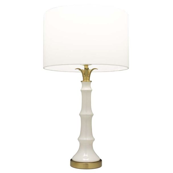 COSMOLIGHT Lampa stołowa LOBOC T01019BR-WH