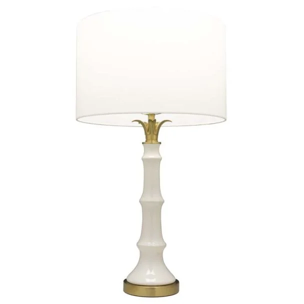 COSMOLIGHT Lampa stołowa LOBOC T01019BR-WH