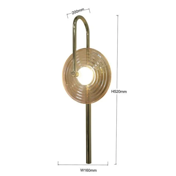 LIGHT PRESTIGE LP-0301/1W AM Kinkiet Plato bursztynowy LED CCT