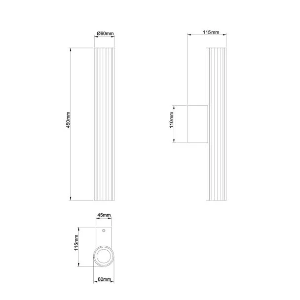 LIGHT PRESTIGE LP-0510/1W-45 GD Linea kinkiet 45cm złoty