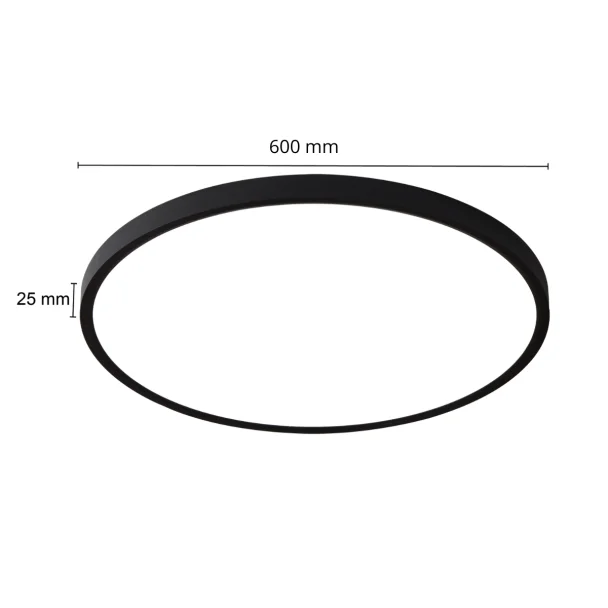 LIGHT PRESTIGE LP-2505/1C-60 BK California plafon 60cm czarny