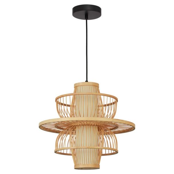 LIGHT PRESTIGE LP-3110/1P NT Ratanowa lampa wisząca Astra naturalna 1xE27