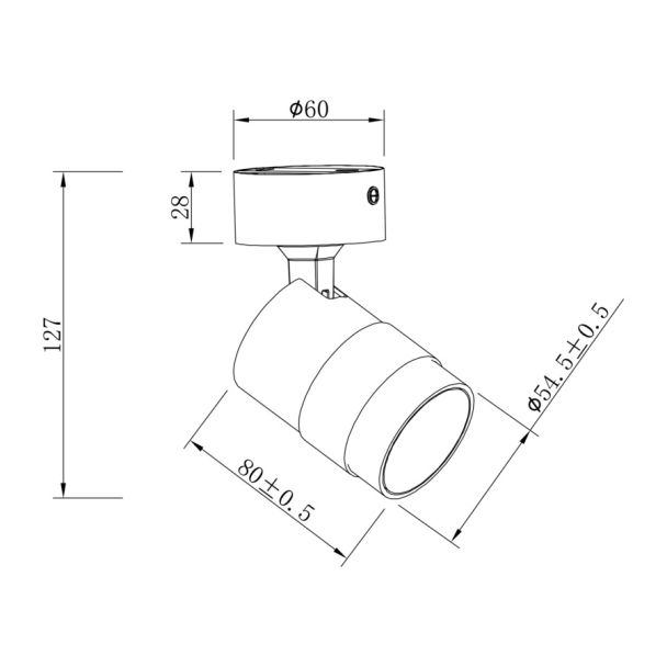 LIGHT PRESTIGE LP-770/1W WH Anillo 1 spot biały