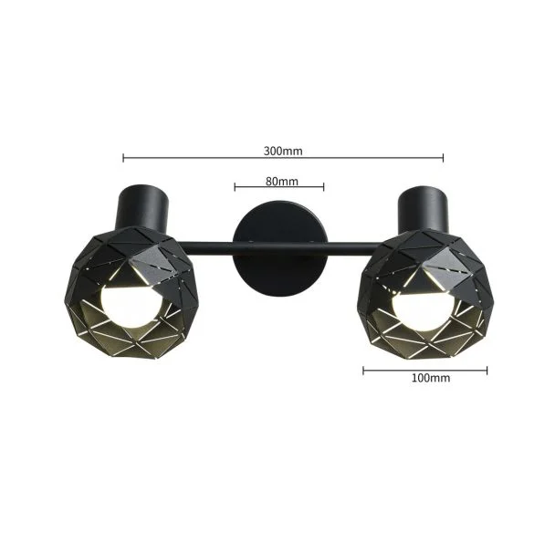 LIGHT PRESTIGE LP-8069/2WS BK Reus 2 spot czarny