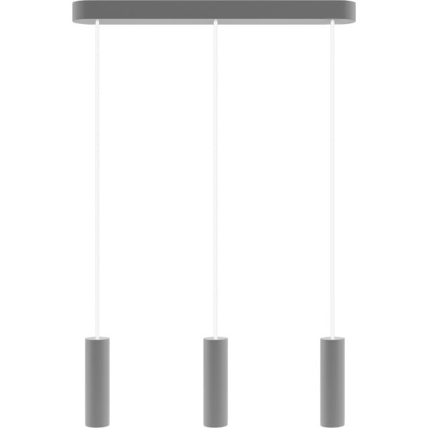 HELLUX 8520312 Lampa wisząca szara Madera 3 pł