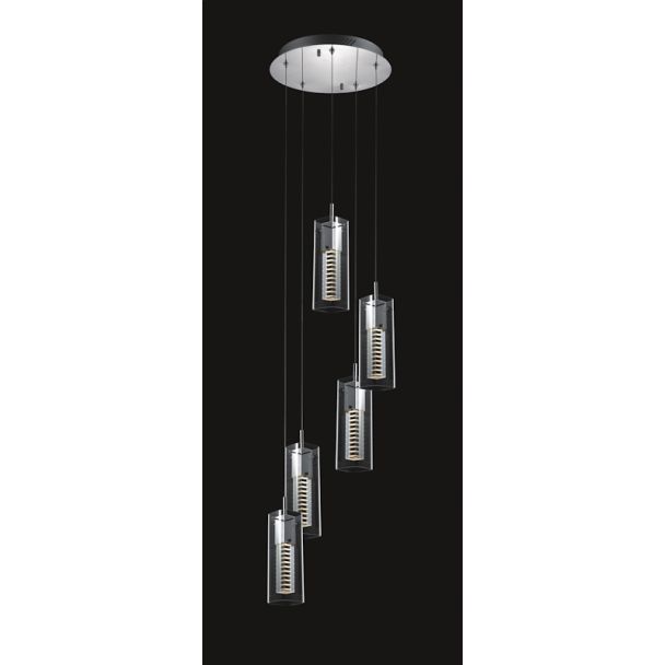 ITALUX MD109003-5B Verizon lampa wisząca Chrom
