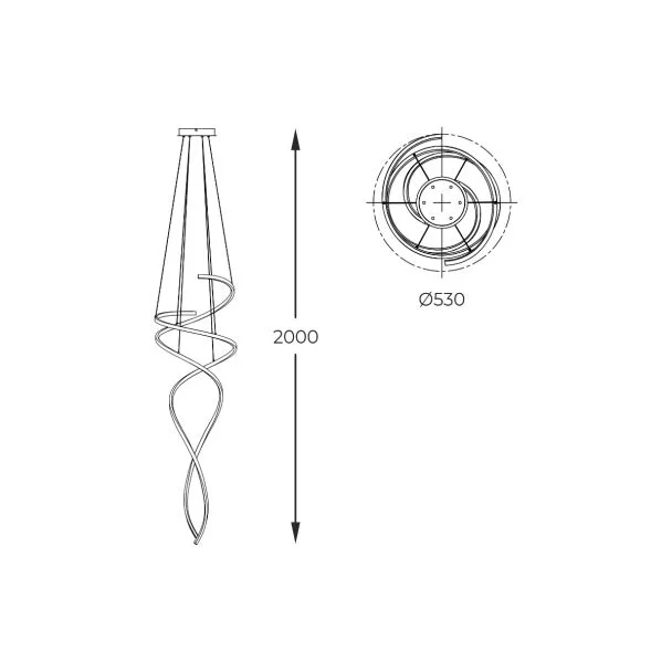 ZUMALINE MD3127-2M-3GT COCO LAMPA WISZĄCA ZŁOTA/GOLD