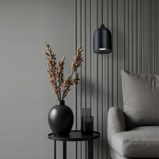 LIGHT PRESTIGE LP-0110/1P BK Metalowa lampa wisząca Nilo czarna 1xGU10