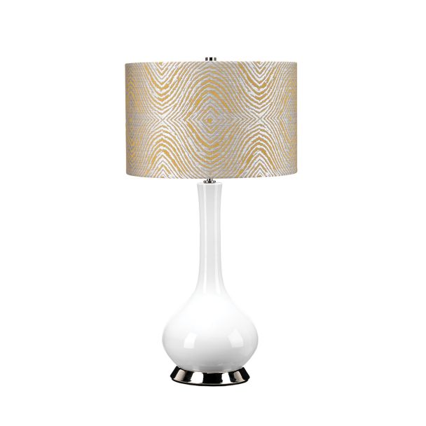 ELSTEAD MILO-PN-TL-PSM Lampa stołowa Milo - 1 PŁ - Biała / Polerowany nikiel