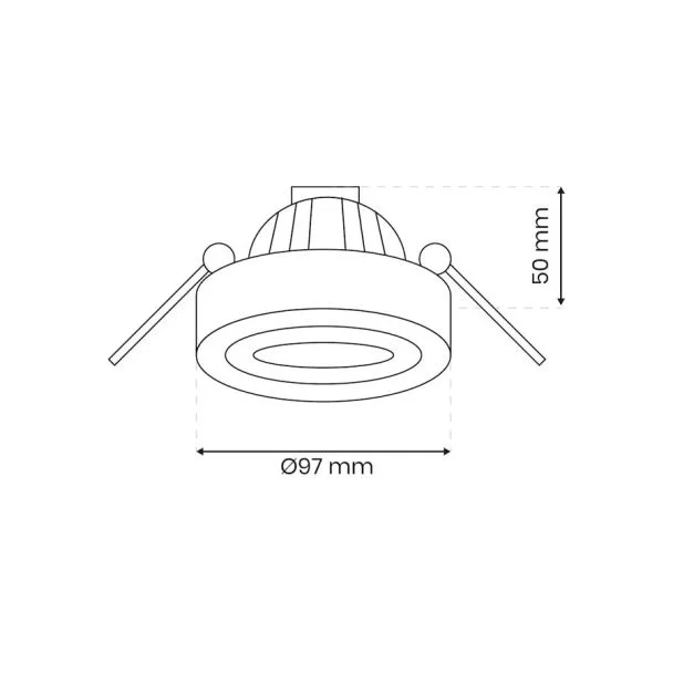 MILAGRO ML0022 Oprawa Podtynkowa Nusa Round Czarny