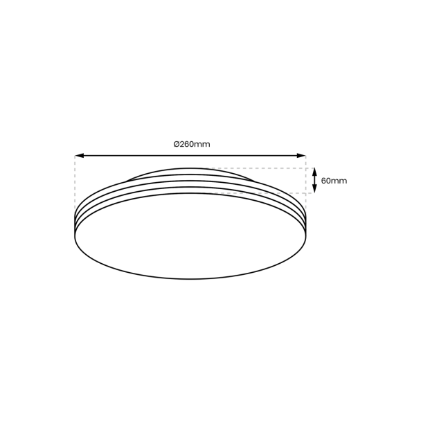 MILAGRO ML0250 Plafon BEVER 10W LED IP44 Ø260 mm