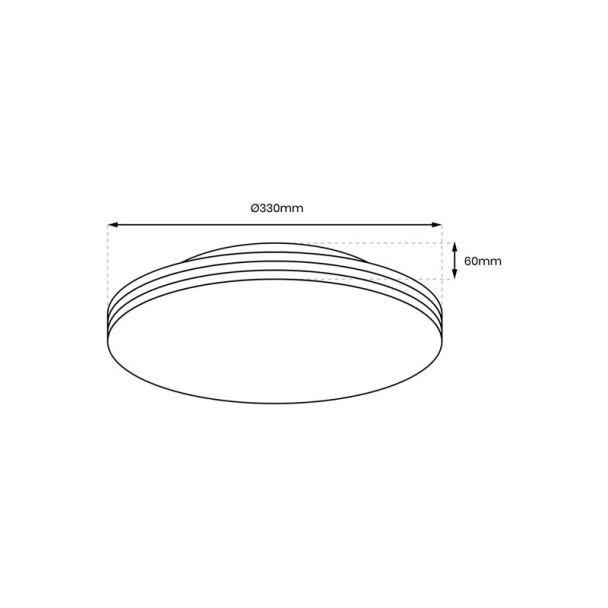 MILAGRO ML0251 Plafon BEVER 16W LED Ø330 mm