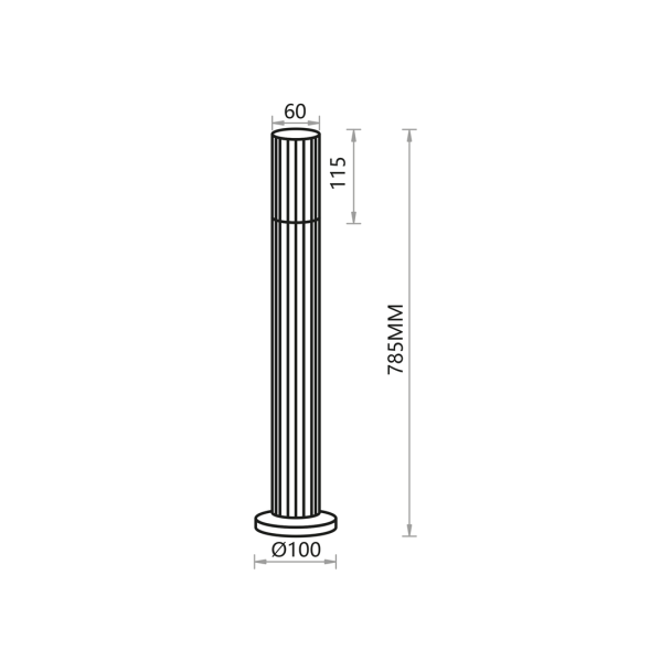 MILAGRO ML0301 VERTICAL BLACK LAMPA OGRODOWA 1xGU10 IP44