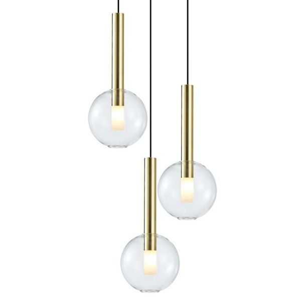 MILAGRO ML0332 Lampa wisząca NIKO GOLD 3xG9