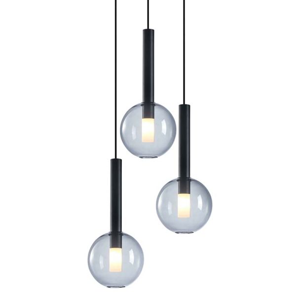 MILAGRO ML0333 Lampa wisząca NIKO BLACK 3xG9