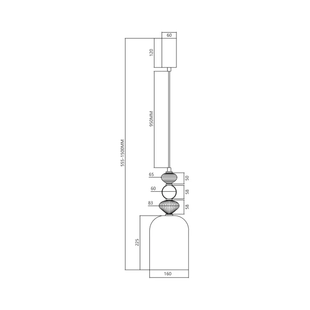 MILAGRO ML0357 Lampa wisząca ARTE 12W LED śr. 16cm mosiądz