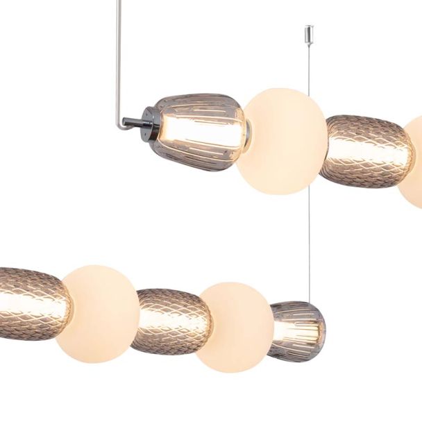 MILAGRO ML0366 Lampa wisząca CARO SMOKED 42W LED