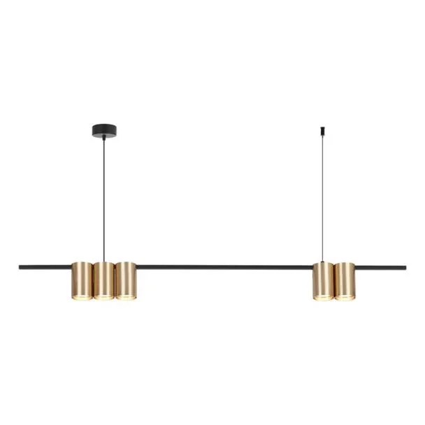 MILAGRO ML0369 Lampa wisząca (listwa) GENESIS BLACK GOLD 5xGU10