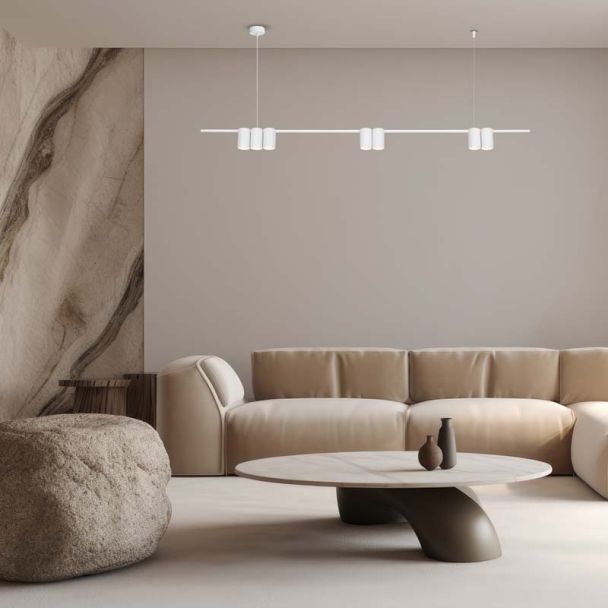 MILAGRO ML0371 Lampa wisząca (listwa) GENESIS WHITE 7xGU10