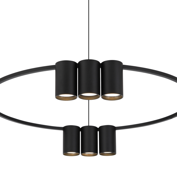 MILAGRO ML0373 Lampa wisząca (koło) GENESIS BLACK 10xGU10