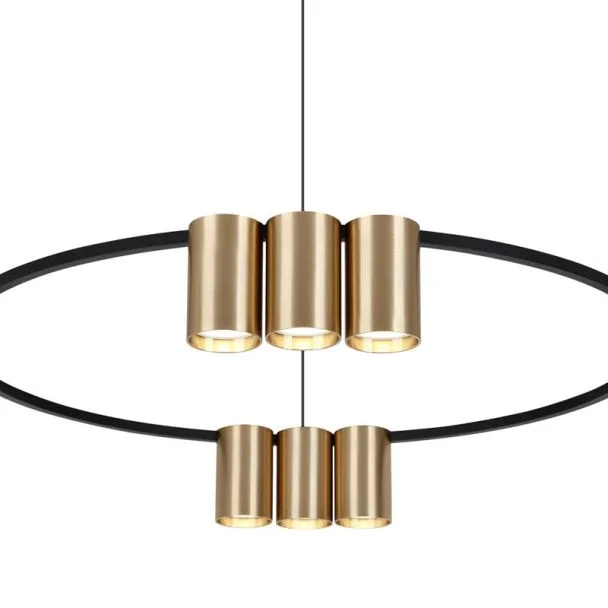 MILAGRO ML0375 Lampa wisząca (koło) GENESIS BLACK GOLD 10xGU10