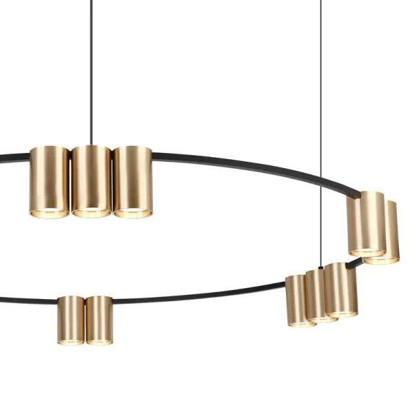 MILAGRO ML0378 Lampa wisząca (koło) GENESIS BLACK GOLD 15xGU10